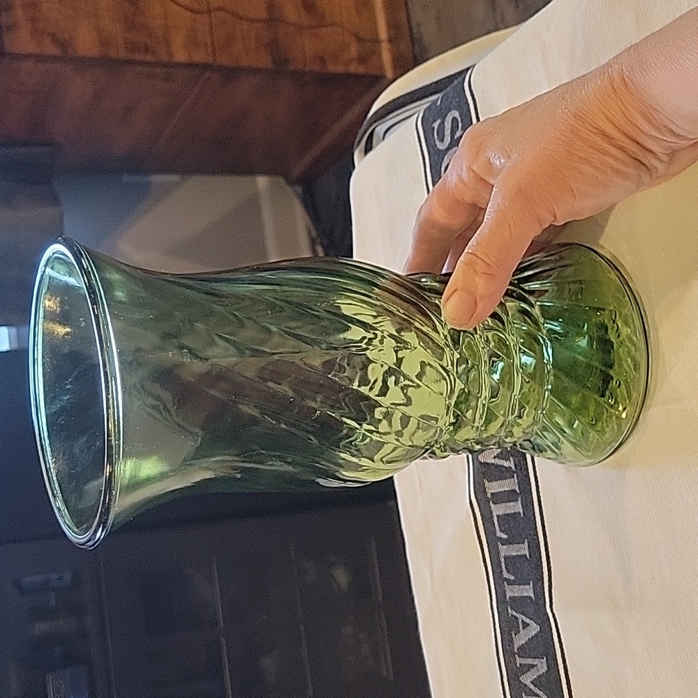 5 For 25.00/Antique Vase,E.O.Brody Green,euc